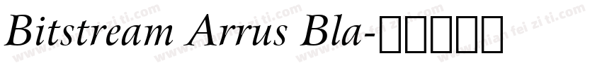 Bitstream Arrus Bla字体转换